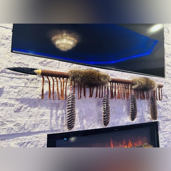 60 inch hand made tribal spear by enrolled member of the Cherokee tribe - Picture 4 of 4